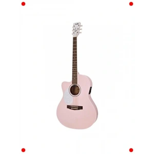 Pastel Pembe M Akustik Gitar | Açık Gözenekli