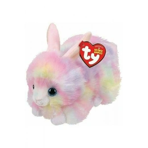Pastel Renkli Beanie Babies Tavşan Figürü, 15 cm