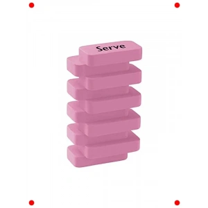 Pastel Şeker Pembesi Basamaklı Silgi Tekli