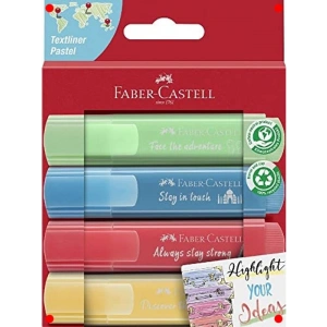 Pastel Tonlarda Fosforlu Kalem Seti, 4lü