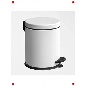 Pedallı Beyaz Çöp Kovası (5 Litre)