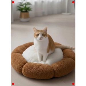 Peluş Kedi Köpek Yatağı Bulut Tasarım 45x45 cm