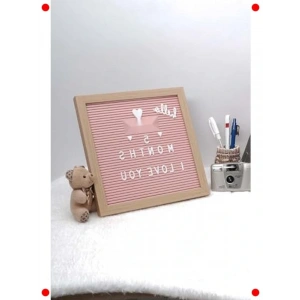 Pembe Dekoratif Mesaj Panosu ve Harf Seti