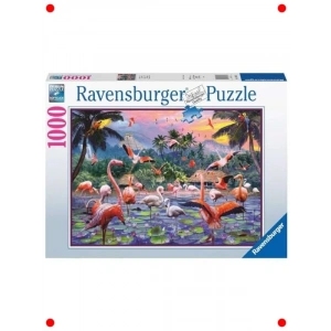 Pembe Flamingolar 1000 Parça Sanatsal Yapboz