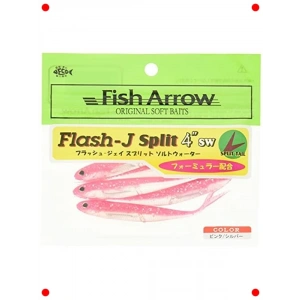 Pembe/Gümüş Silikon Olta Yemi - 4 İnç (5 Adet)