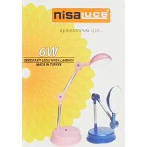 Pembe Ledli Masa Lambası, Modern Tasarım ile Aydınlatma
