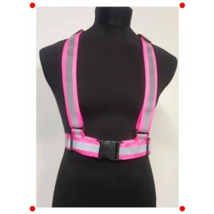 Pembe Reflektörlü Çok Amaçlı Güvenlik Yeleği