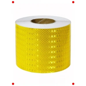 Petekli Sarı Reflektif Şerit Bant 10 cm x 10 Metre