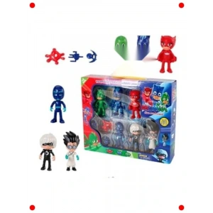 Pijamaskeli Kahramanlar Figür Seti - 6 Adet