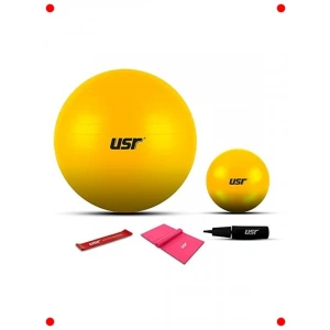 Pilates Topu Seti: 25+65 cm Top, Pompa, 2 Lastik