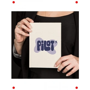 Pilota Özel Uçak Tasarımlı Kanvas Kapak Defter