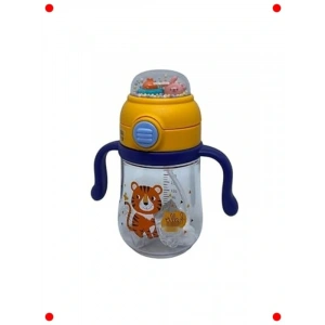 Pipetli Sevimli Desenli Çocuk Su Matarası - 260ml