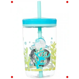 Pipetli Tritan Çocuk Bardağı 470 ml - Mavi