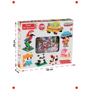 Pixel Görünümlü 3 Boyutlu Yapı Blokları Seti