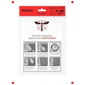 Pratik Yapışkanlı Tek Kanat Pencere Sineklik