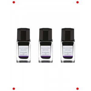 Premium Dolma Kalem Mürekkebi Seti, Mor, 3x15ml