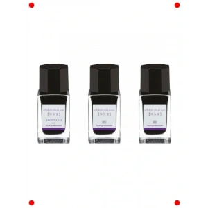 Premium Dolma Kalem Mürekkebi Seti, Mor, 3x15ml