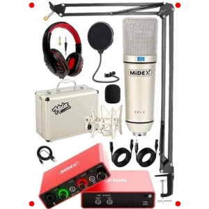 Premium Stüdyo Seti: Mikrofon, Ses Kartı, Kulaklık