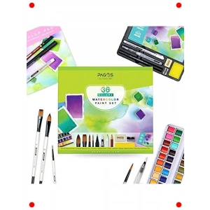 Profesyonel 36 Renk Sulu Boya ve Kağıt Seti