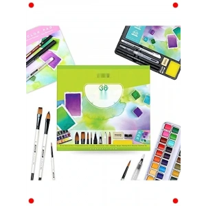 Profesyonel 36 Renk Sulu  ve Kağıt Seti