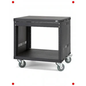 Profesyonel 8U 19 inç Ses Ekipmanı Rafı, Siyah