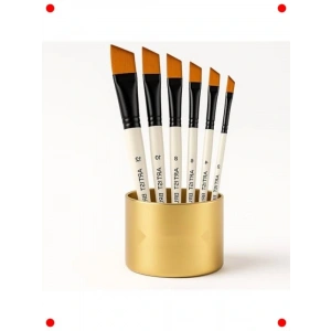 Profesyonel Resim Fırça Seti - Yan Kesik Uçlu 6 Parça