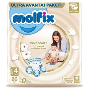 Pure&Soft Maxi Beden 86 Adet Bebek Bezi Aylık Paket