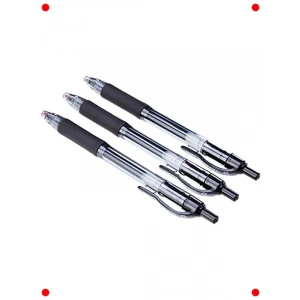 Pürüzsüz Jel Mürekkepli Kalem Seti – Siyah (3 Adet)