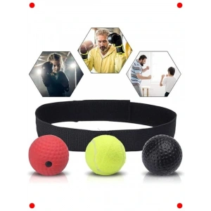 Refleks Boks Topu Kafa Bandı Seti - 3 Toplu, Koordinasyon