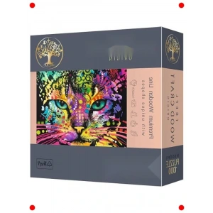 Renkli Kedi Ahşap Yapboz