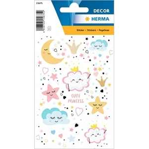 Renkli Kendinden Yapışkanlı Sevimli Prenses Çıkartmalar