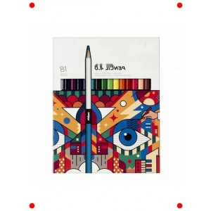 Renkli Kuru Boya Kalemi Seti, 18li