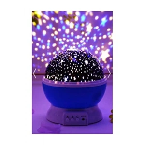 Renkli Yıldızlı Gece Lambası, Mavi Tasarım