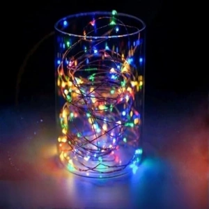 RGB Aydınlatmalı Pilli Dektif Peri Led Işık, 3 Metre