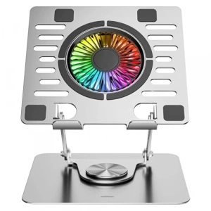 RGB Işıklı Fanlı Laptop Standı, Ayarlanabilir