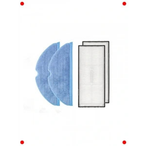 Robot Süpürge Uyum Yedek Filtre ve Paspas Seti