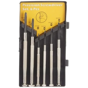 Saatçi Tornavida Seti - 6 Parça Gri ve Siyah Renk