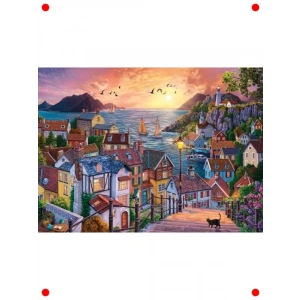 Sahilde Günbatımı Manzaralı 1000 Parça Puzzle