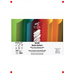 Sanatçı Renkli Resim Defteri - 160/180 gr, 35x50 cm