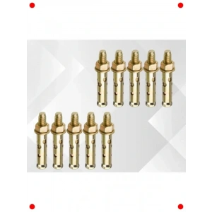 Saplamalı Gömlekli M6 Çelik Dübel - 45mm (10 Adet)