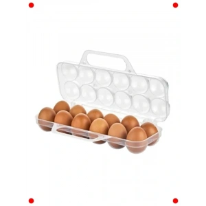 Saplı 12li Şeffaf Yumurta Taşıma ve Saklama Kutusu