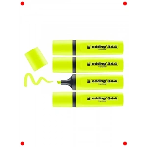 Sarı Fosforlu Kalem Seti 4lü, Kesik Uçlu