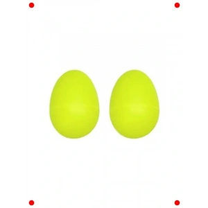 Sarı Plastik Yumurta Marakas Seti - 2 Adet