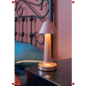 Şarjlı Dokunmatik Rosegold Mantar Masa Lambası