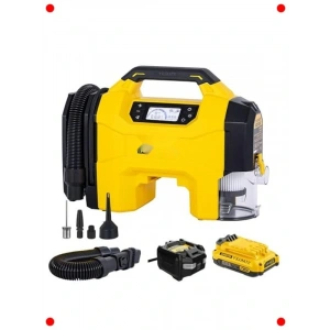 Şarjlı Lastik Şişirici & Süpürge Seti + LED Lamba