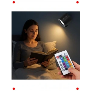 Şarjlı Manyetik LED Lamba - Uzaktan Kumandalı - Siyah