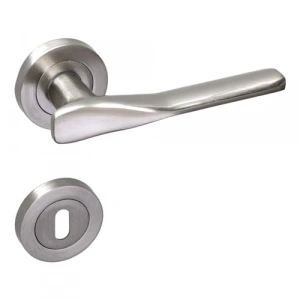 Saten Oda Kapı Kolu Daire Rozetli Sürgülü Sağ ve Sol Kollar