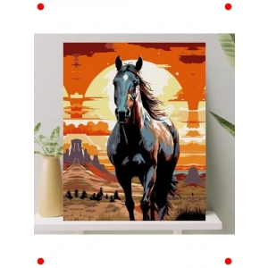 Sayılarla Boyama Tuval Seti (40x50 cm) - Siyah İnci