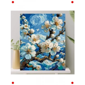 Sayılarla Boyama Tuval Seti - Bahar Dalı (40x50 CM)