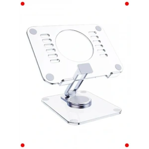 Şeffaf 360° Dönen Çok Fonksiyonlu Dizüstü Tablet Standı